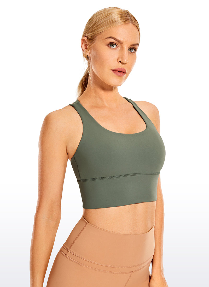 Nacktes Gefühl Strappy Sports BH Longline