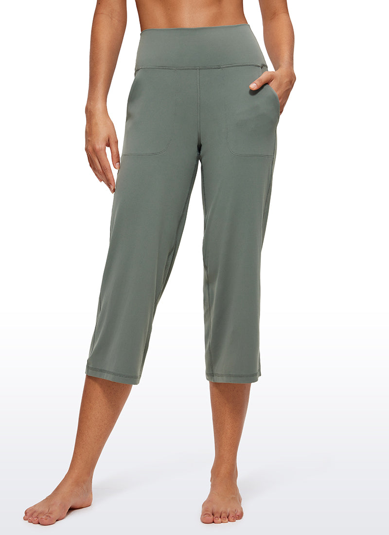 Butterluxe Hose mit hoher Taille und weitem Bein und Taschen, 23''