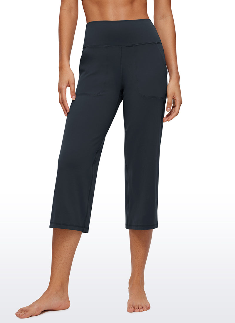 Butterluxe Hose mit hoher Taille und weitem Bein und Taschen, 23''