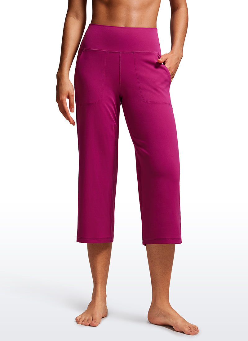 Butterluxe Hose mit hoher Taille und weitem Bein und Taschen, 23''